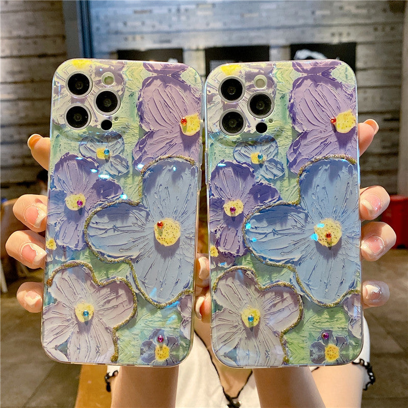 Vintage Oil Painting Flower iPhone/Samsung Case - {{ shop_name}} varyfun