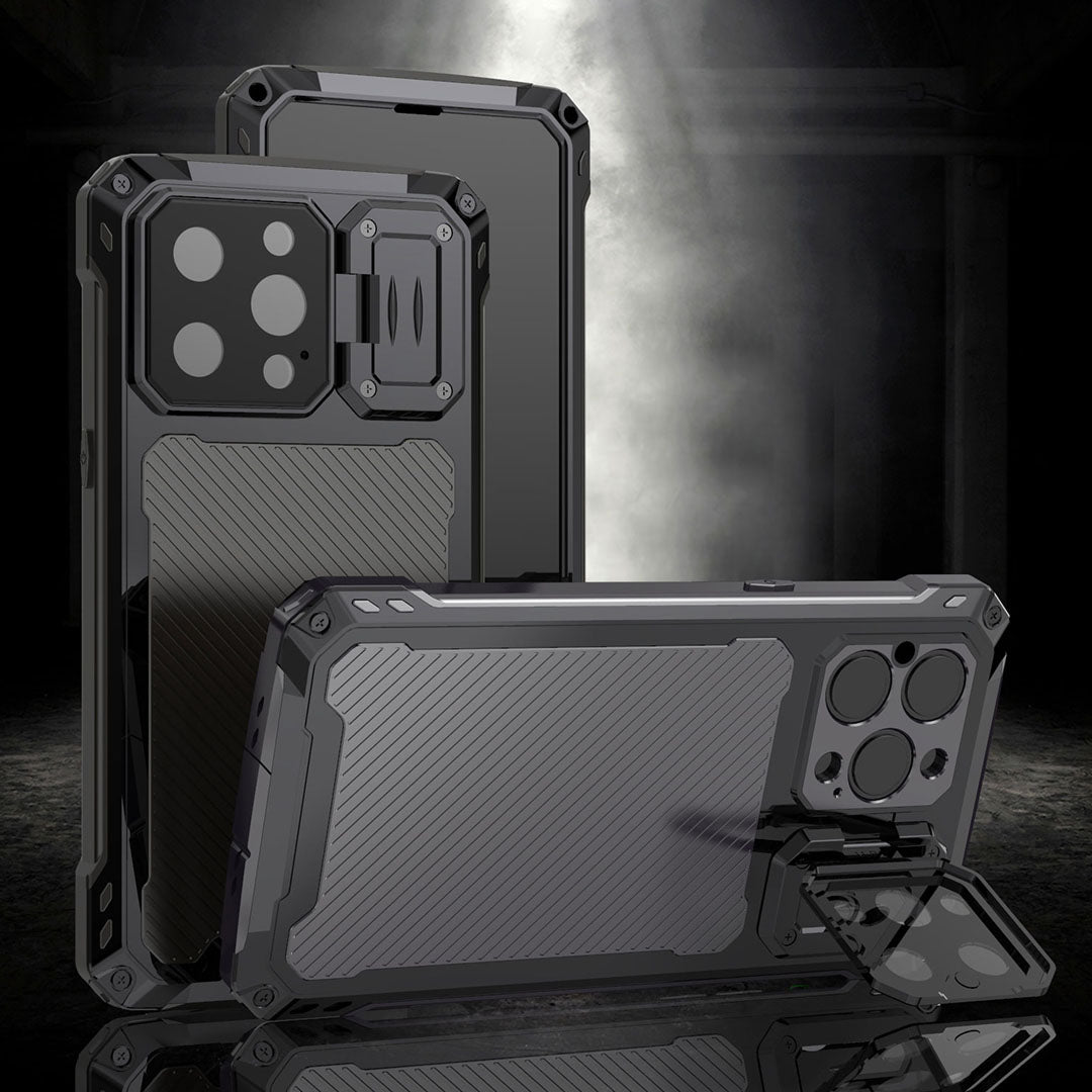 Armor Anti-fall Invisible Bracket Lens Protective Phone Case For iPhone - {{ shop_name}} varyfun