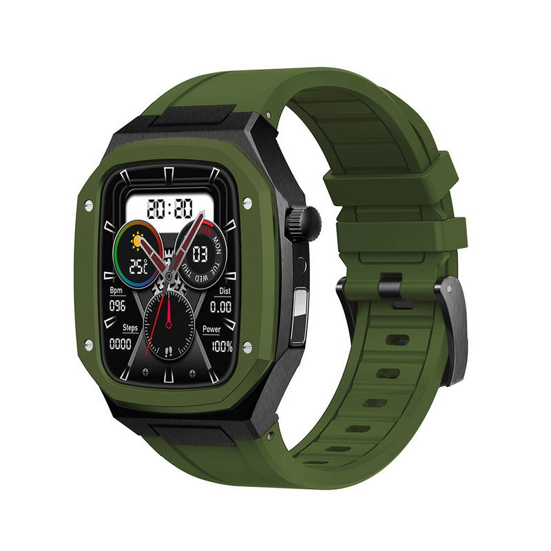 Luxury Metal Case Strap For Apple Watch Series 44/45mm - mycasety2023 Mycasety