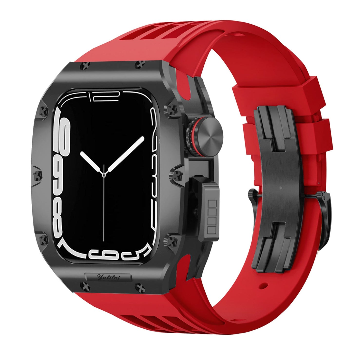 Luxurious Titanium Alloy Case Strap For Apple Watch Series 44/45 mm