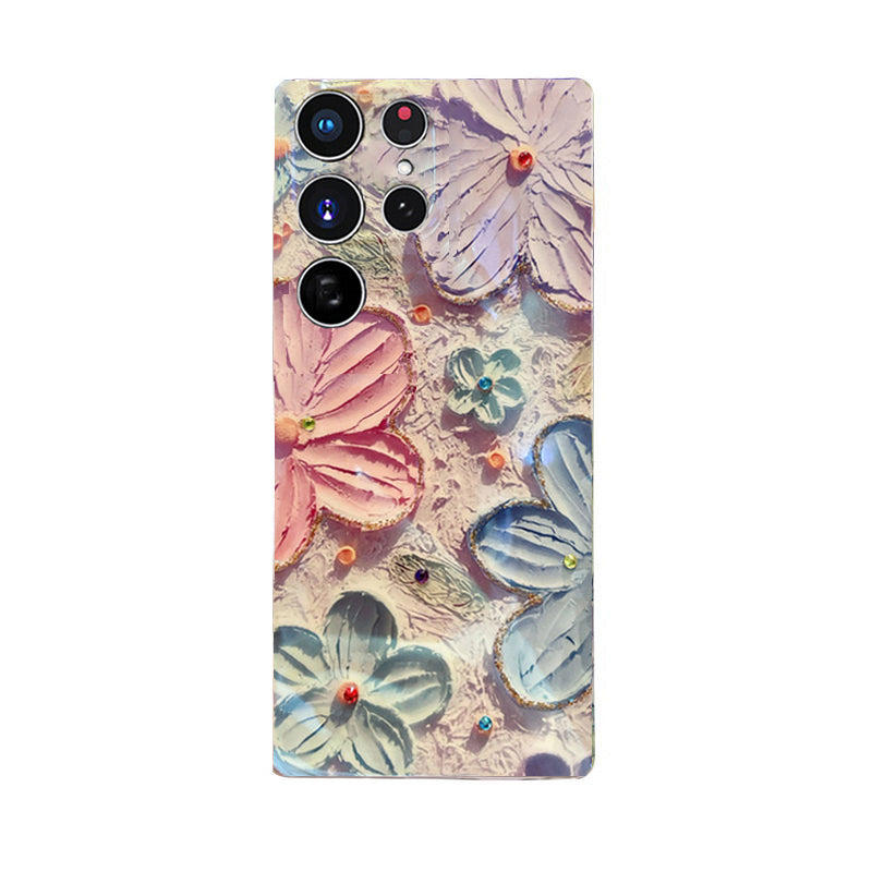 INS Hot Oil Painting Flower Samsung/iPhone Case