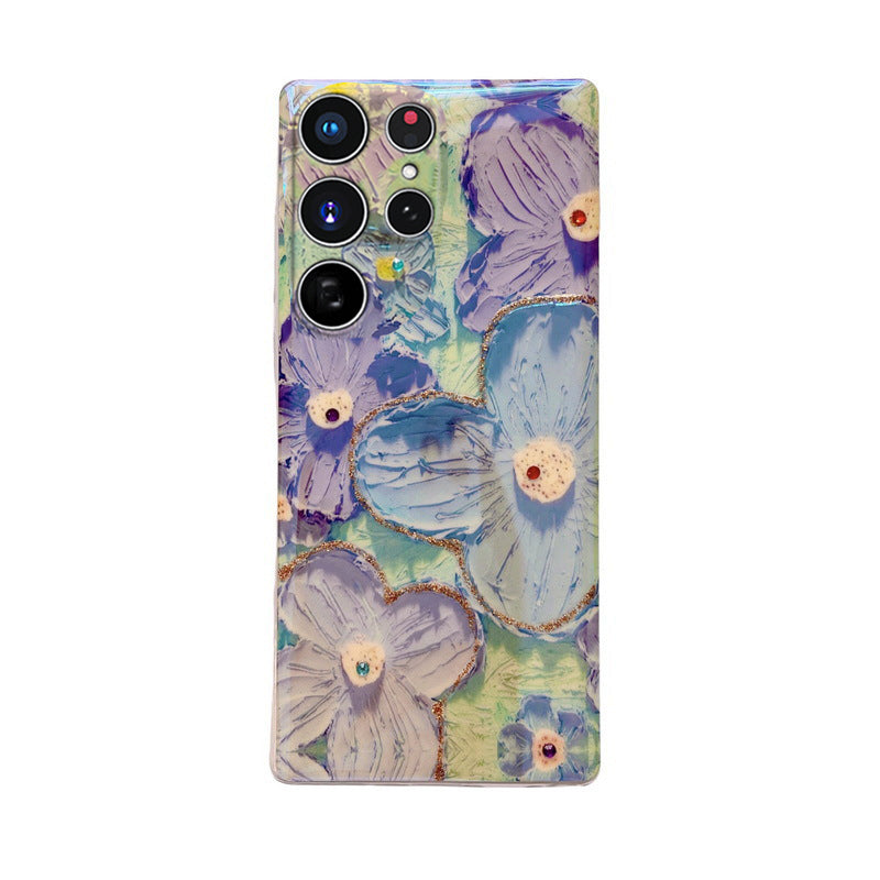 INS Hot Oil Painting Flower Samsung/iPhone Case