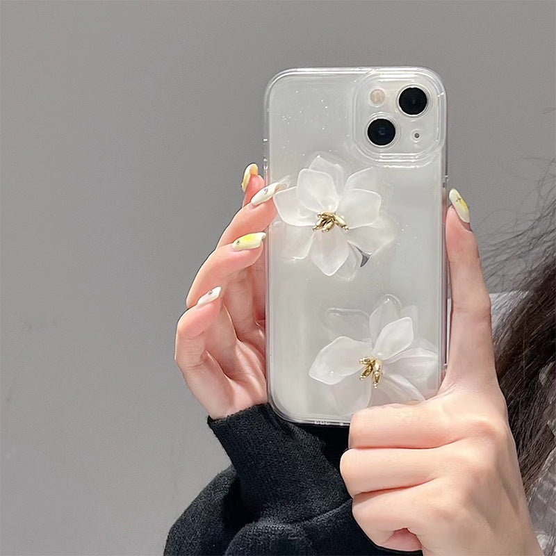 High-end Stereoscopic Flowers iPhone Case - {{ shop_name}} varyfun