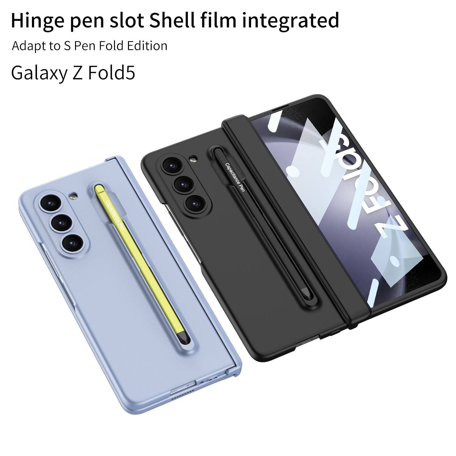 Magnetic Hinge Anti-fall Protective Phone Case With Pen Tray Shell and Film For Samsung Galaxy Z Fold5 - mycasety2023 Mycasety