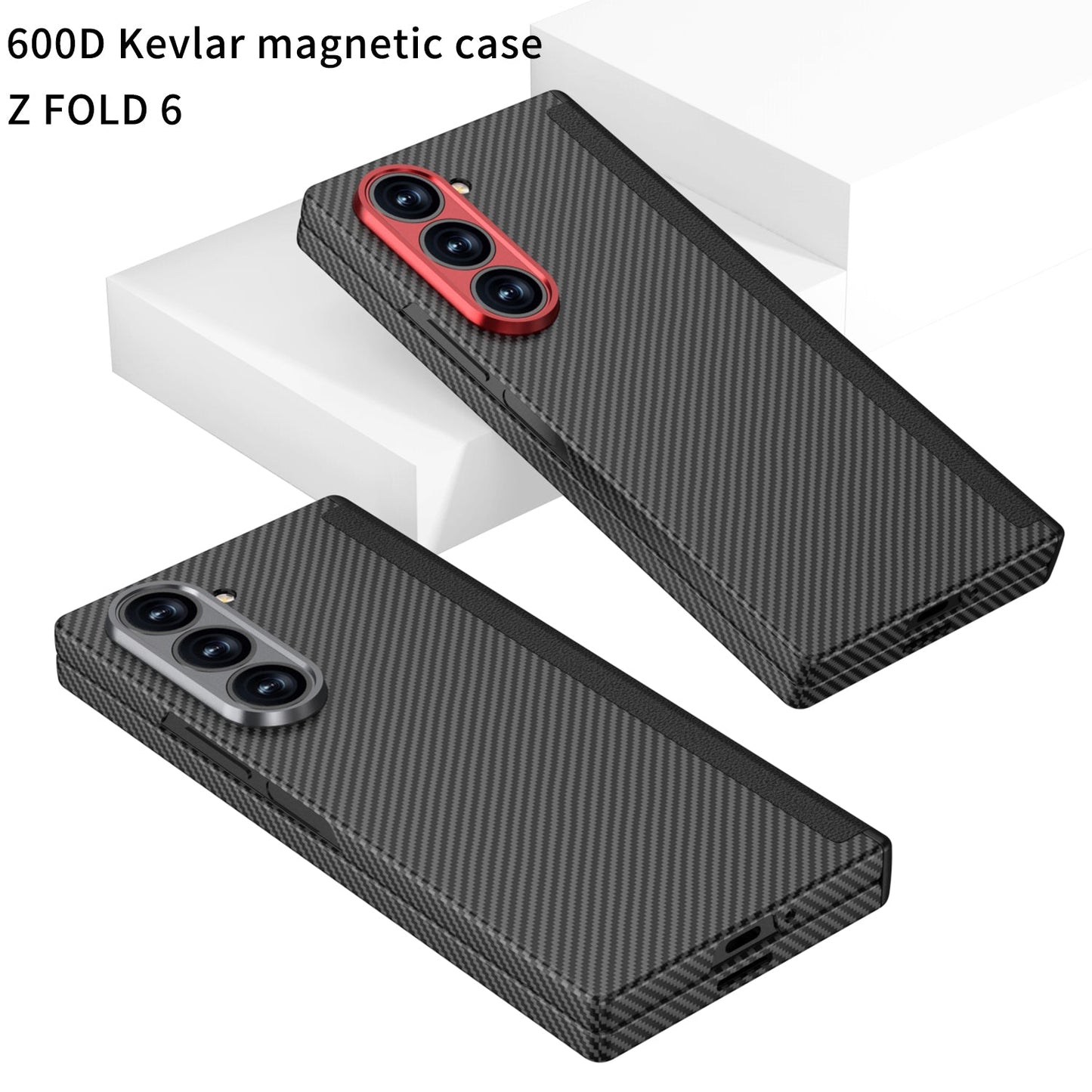 Luxury Magnetic Hinge Carbon Fiber Shockproof Phone Case For Galaxy Z Fold6