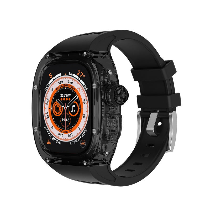 Luxury Transparent Case Strap For Apple Watch Ultra 49mm - mycasety2023 Mycasety