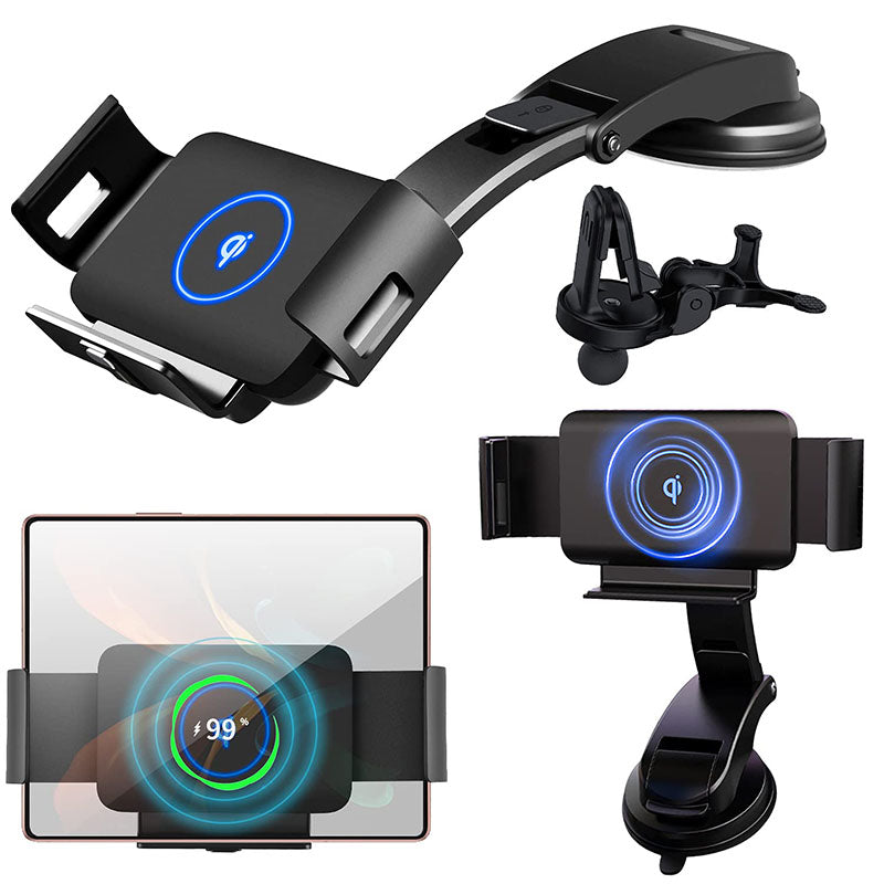 Automatic Clamping Car Wireless Charger for Samsung Galaxy Z Fold 3 2 Note20 S22 S21 S20 iPhone 13 12 11 XS Max Air Vent Mount Phone Holder - Mycasety Mycasety