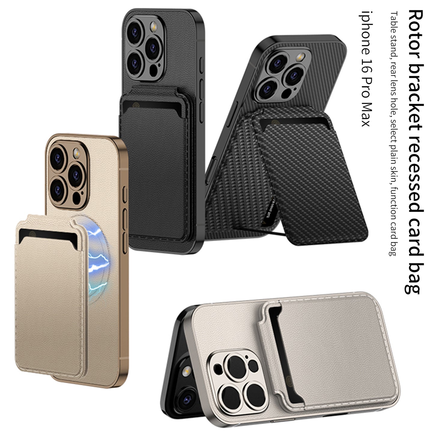 Magnetic Leather Shockproof iPhone Case With Card Holder