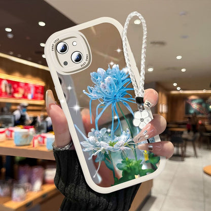 Mirror Flower With Wristband For iPhone Case - {{ shop_name}} varyfun