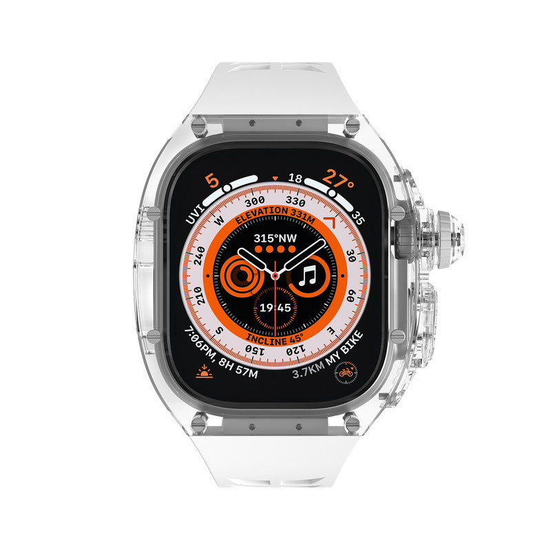 Luxury Transparent Case Strap For Apple Watch Ultra 49mm - mycasety2023 Mycasety