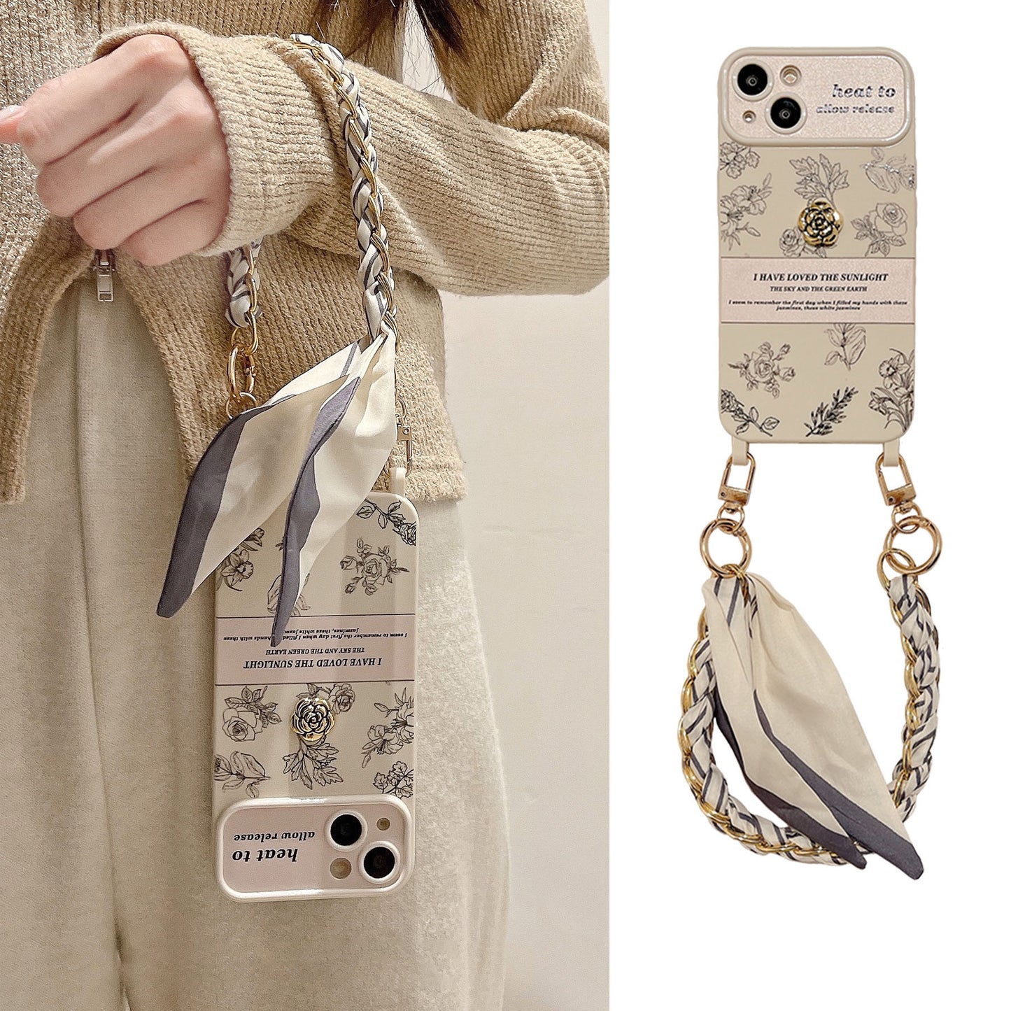 Luxurious Camellia Anti-fall Protective iPhone Case