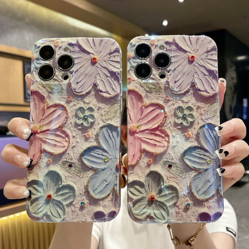 Vintage Oil Painting Flower iPhone/Samsung Case - {{ shop_name}} varyfun