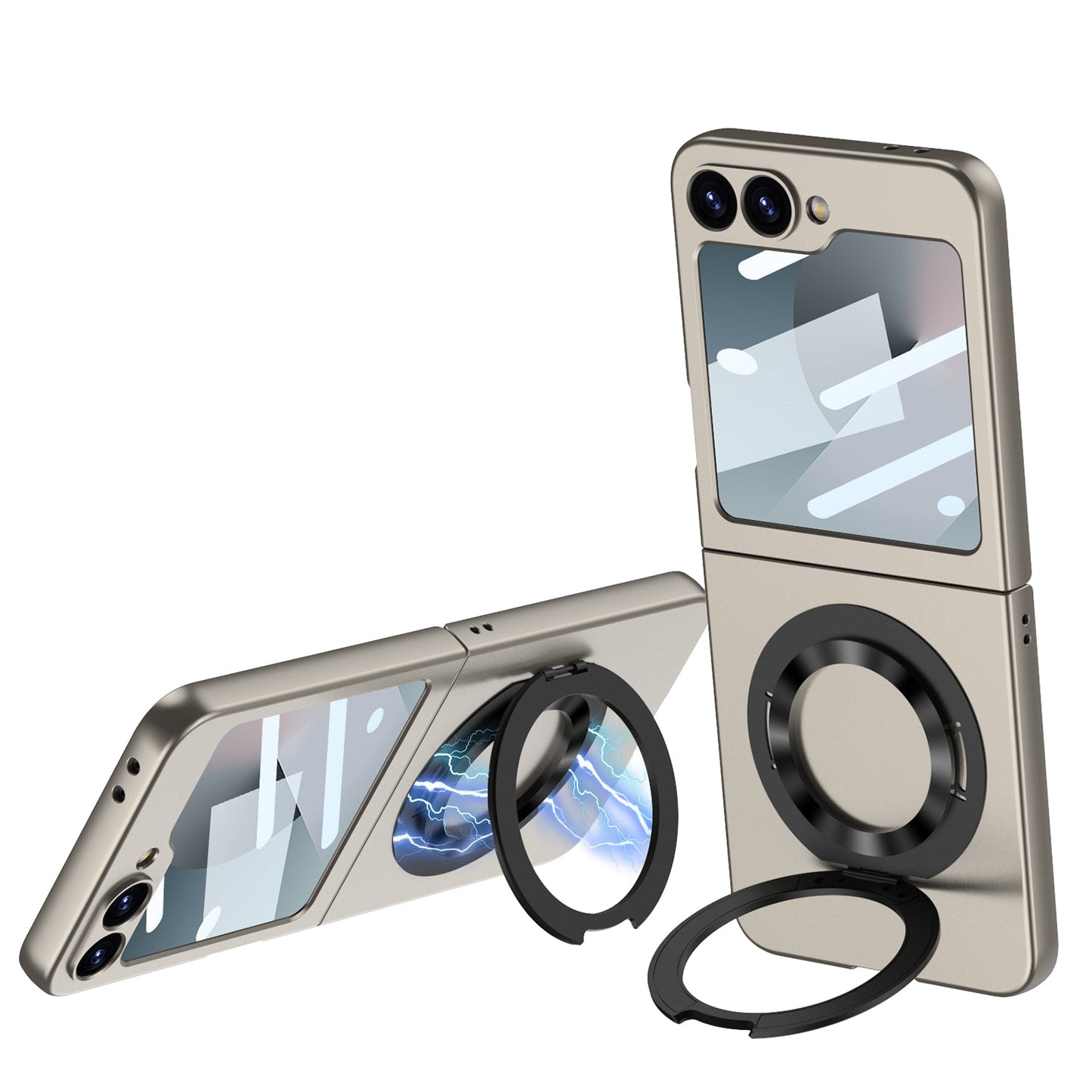 Magnetic Bracket Shockproof Phone Case With Screen Protector For Galaxy Z Flip 6/5/4