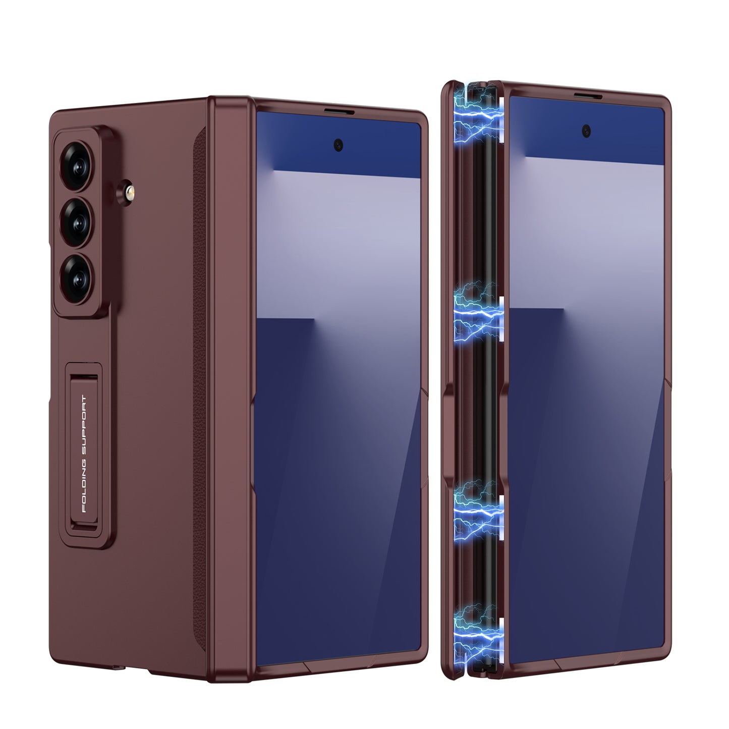 Magnetic Hinge Hidden Bracket All-included Phone Case For Galaxy Z Fold 7/6/5/4/3