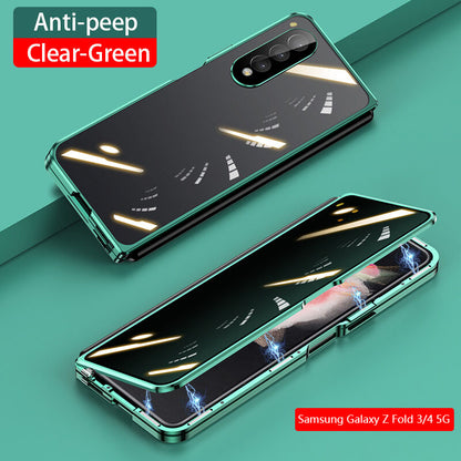 Samsung Galaxy Z Fold3 Fold4 Magnetic Double-Sided Protection Tempered Glass Aluminum Frame Phone Case - {{ shop_name}} varyfun