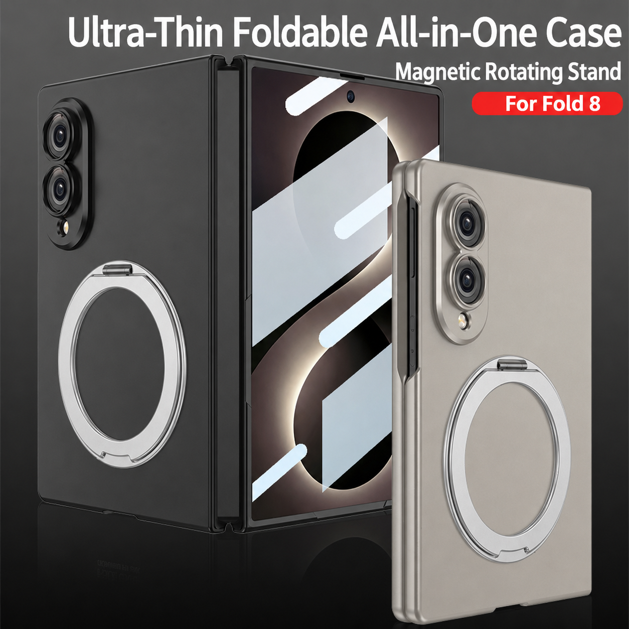 Ultra-thin Shockproof Phone Cover With Ring Holder For Galaxy Z Fold8 Wide Ultra