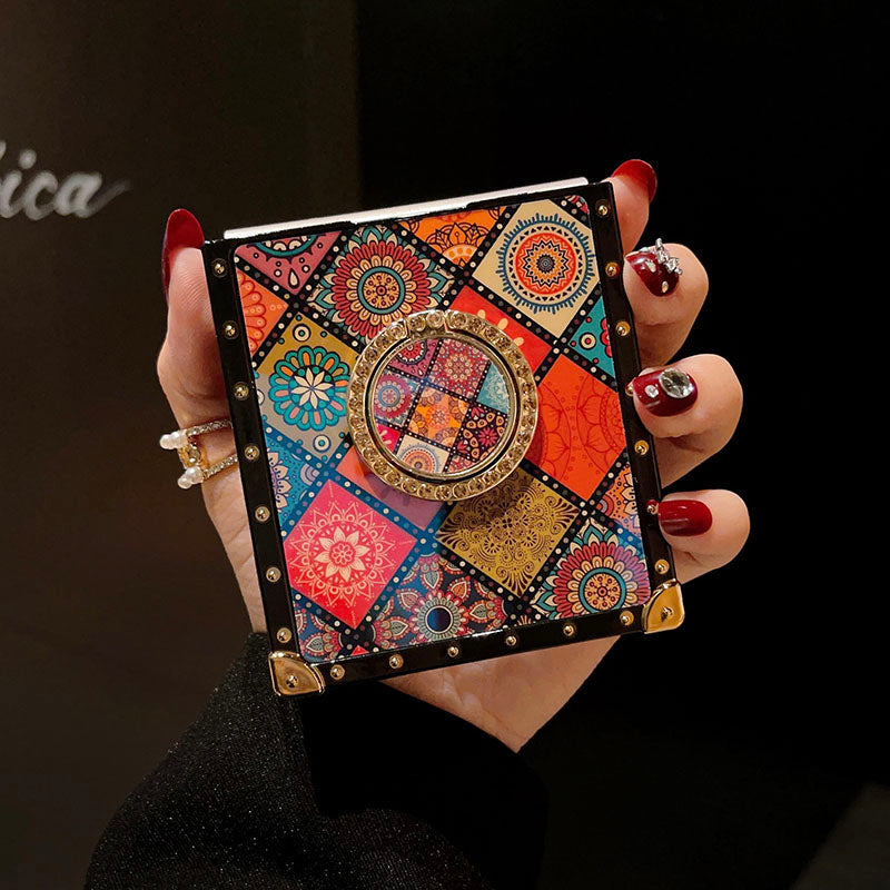 Retro Boho Style Ring Case With Lanyard for Samsung Galaxy Z Flip3 Flip4 5G - {{ shop_name}} pphonecover