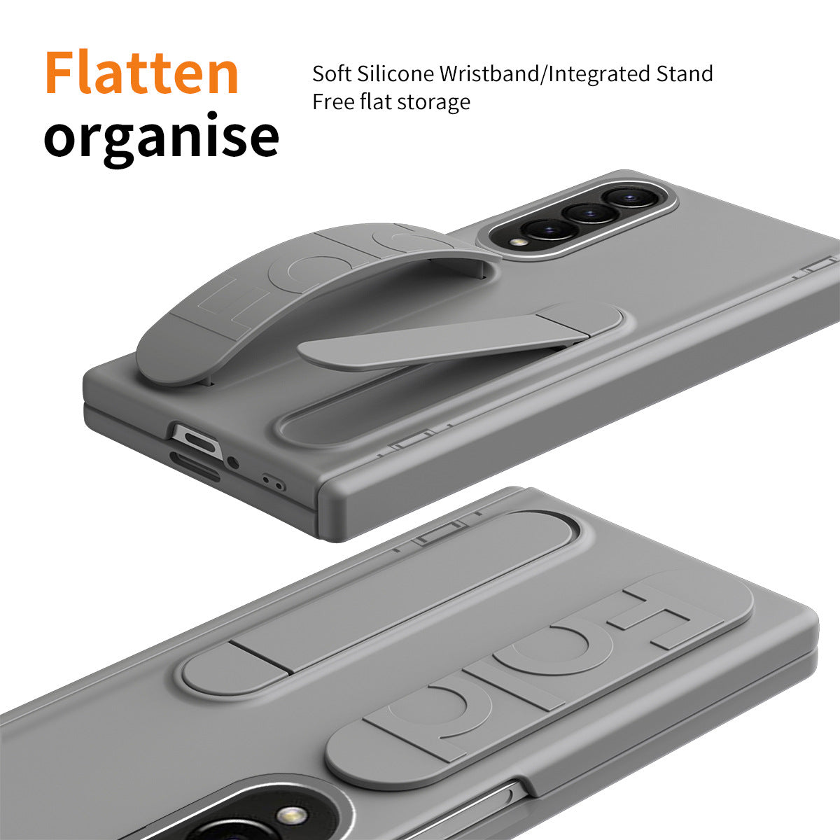 Wristband Holder Higne Shockproof Phone Case With Screen Protector For Galaxy Z Fold 7/6/5/4/3
