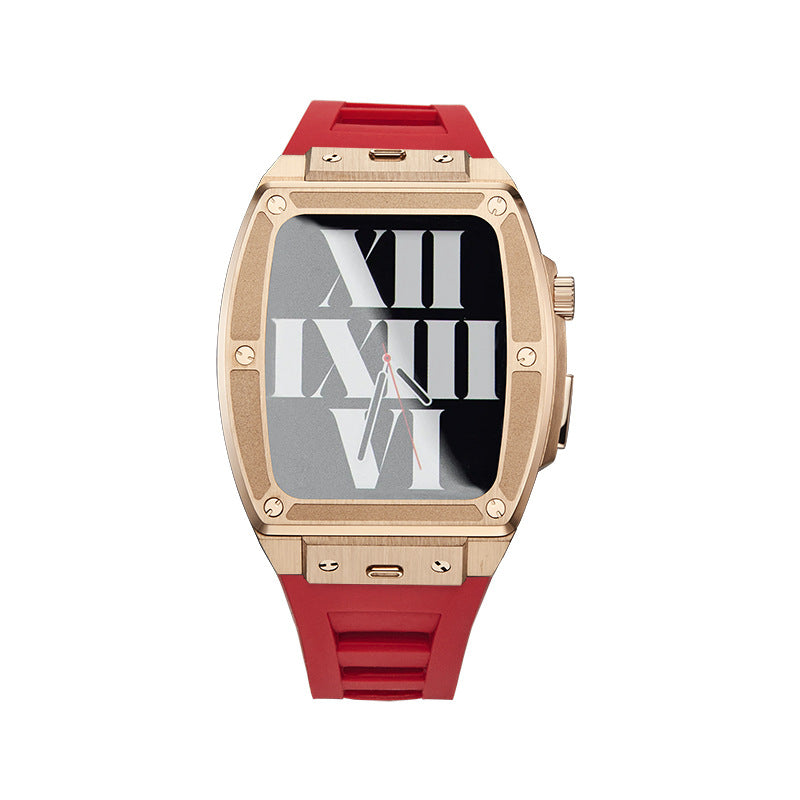 Luxurious Titanium Alloy Case Strap For Apple Watch 44/45mm