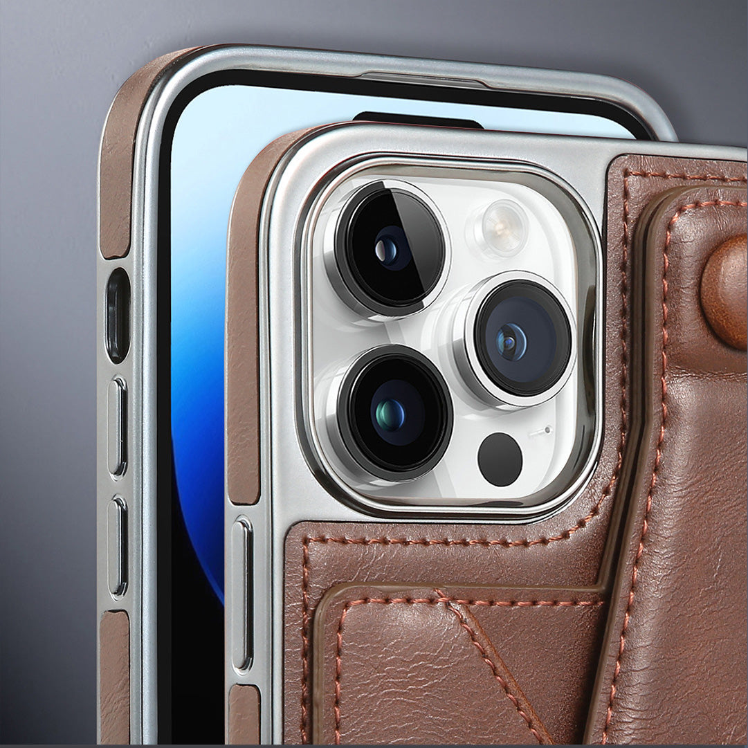Leather Shockproof iPhone Case With Card Holder