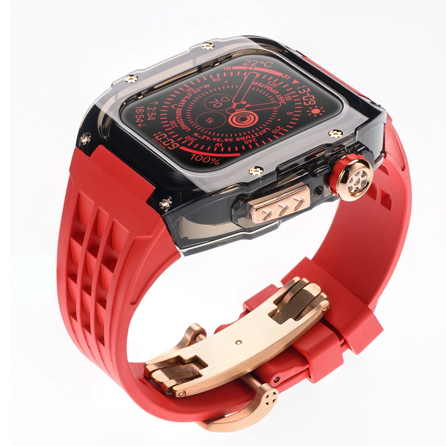 Luxury Case Strap For Apple Watch Series 44/45/49 mm