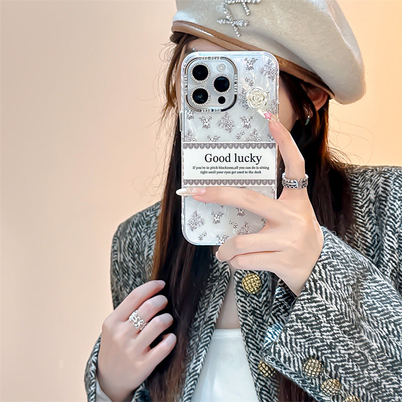 Luxurious Camellia Anti-fall Protective iPhone Case