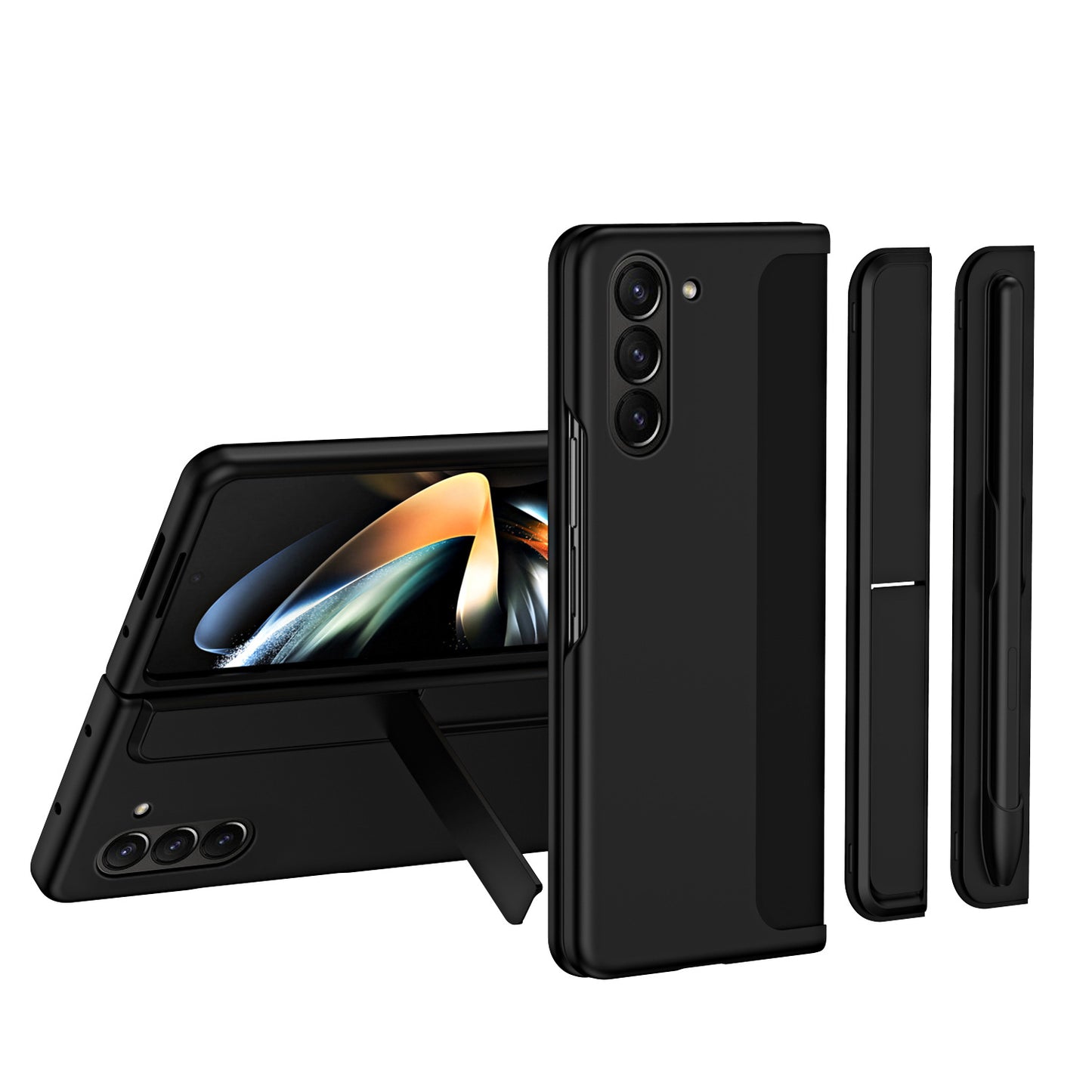 Anti-fall Protective Phone Case With Pen Tray Shell and Bracket For Samsung Galaxy Z Fold5 Fold4 Fold3