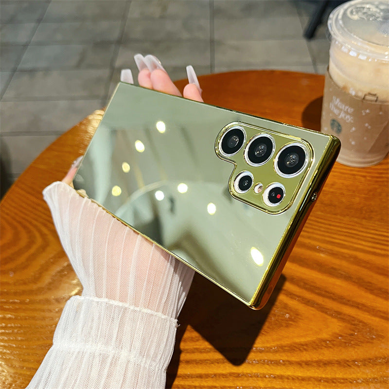 Electroplated Mirror All-inclusive Anti-fall Protective Cover For Samsung Galaxy S24 S23 S22 S21 Ultra Plus