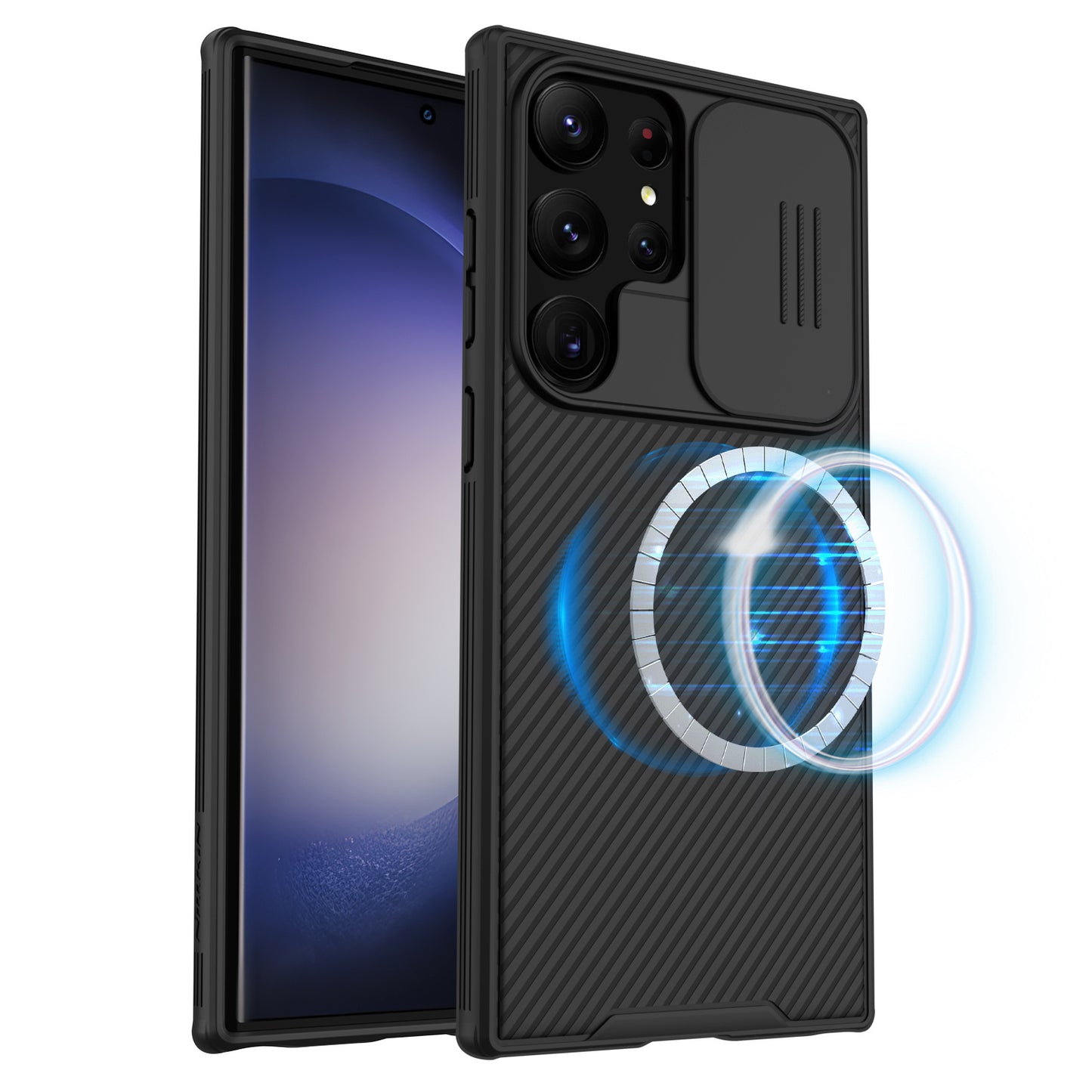 Magnetic Camera Shield All-inclusive Protective Phone Case For Samsung Galaxy S24 S23 S22 Ultra Plus