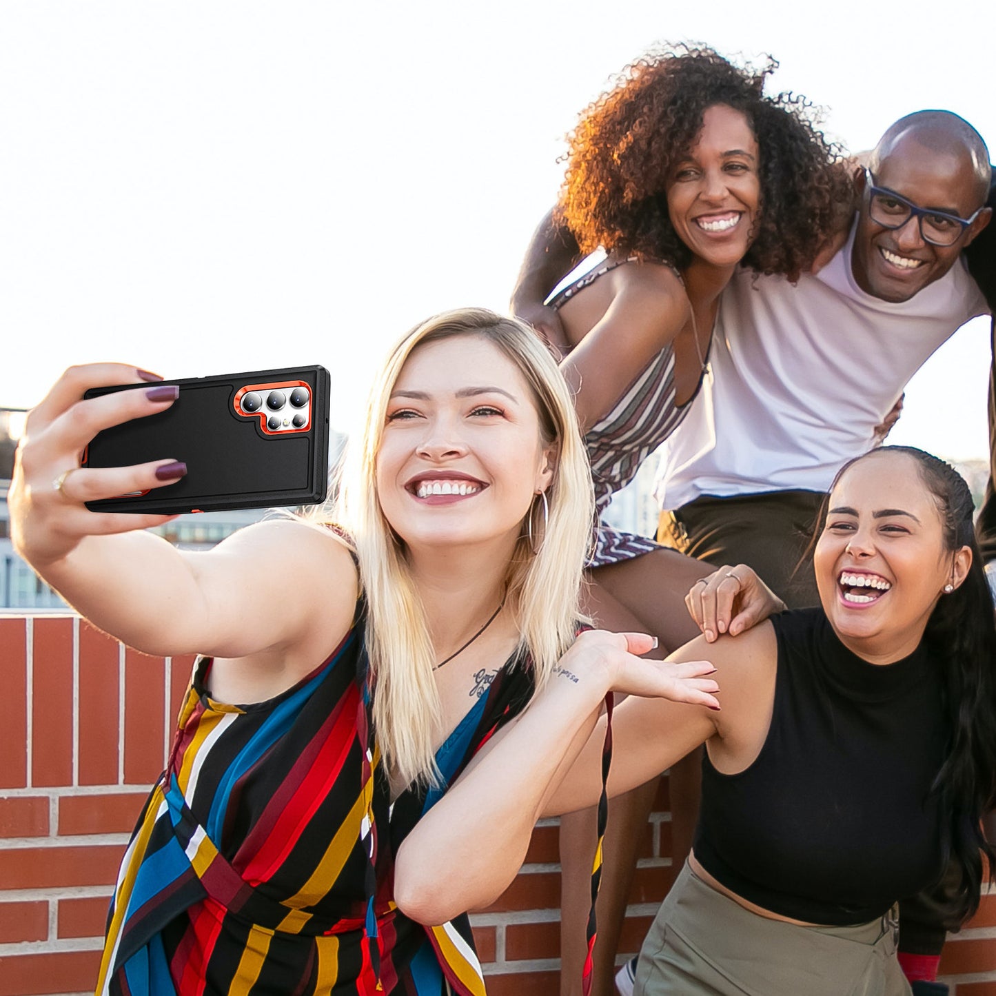 Triple Defense Anti-Drop Protection Case With Bracket For Samsung Galaxy S24 S23 S22 Ultra Plus