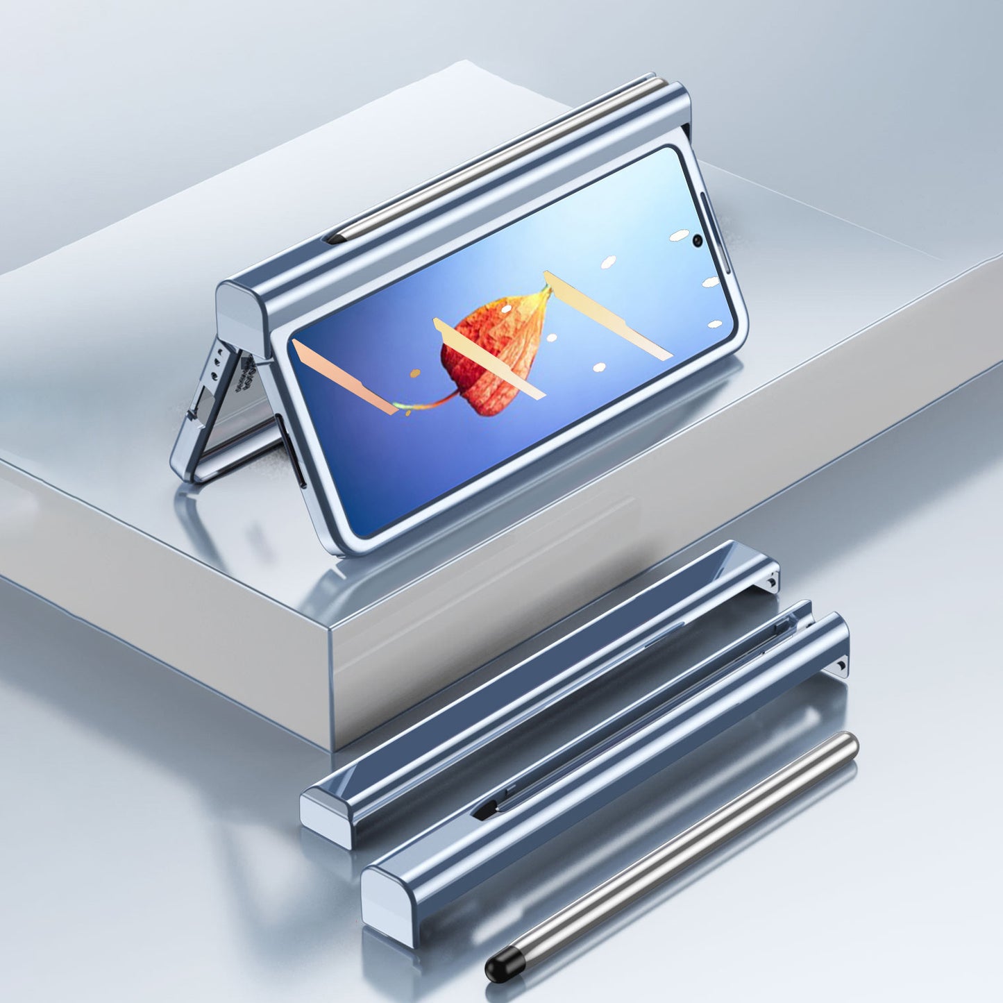 Transparent All Inclusive Protection Phone Case With Screen Protection & Stylus Pen Slot For Samsung Galaxy Z Fold4 Fold3 5G