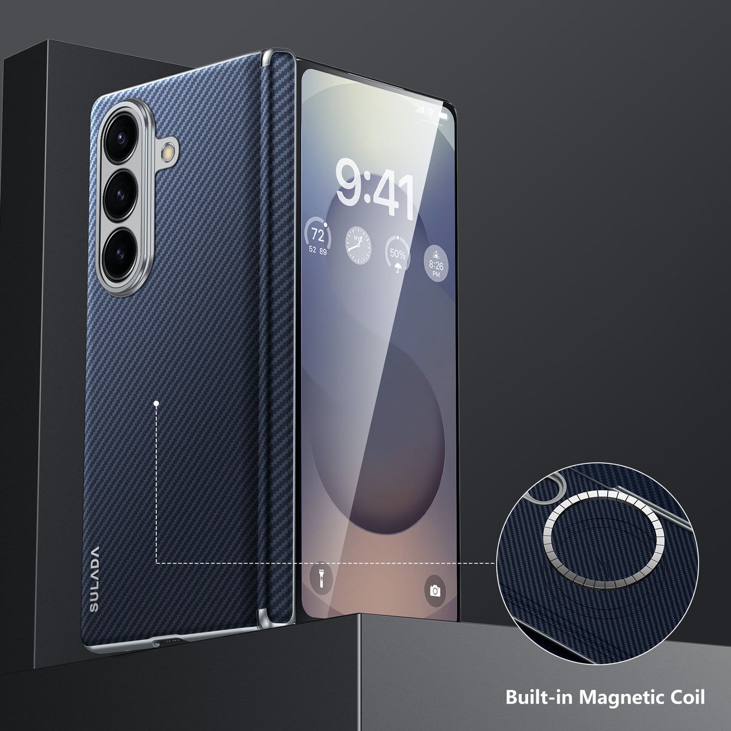Luxurious Carbon Fiber Phone Case For Galaxy Z Fold 7/6/5/4