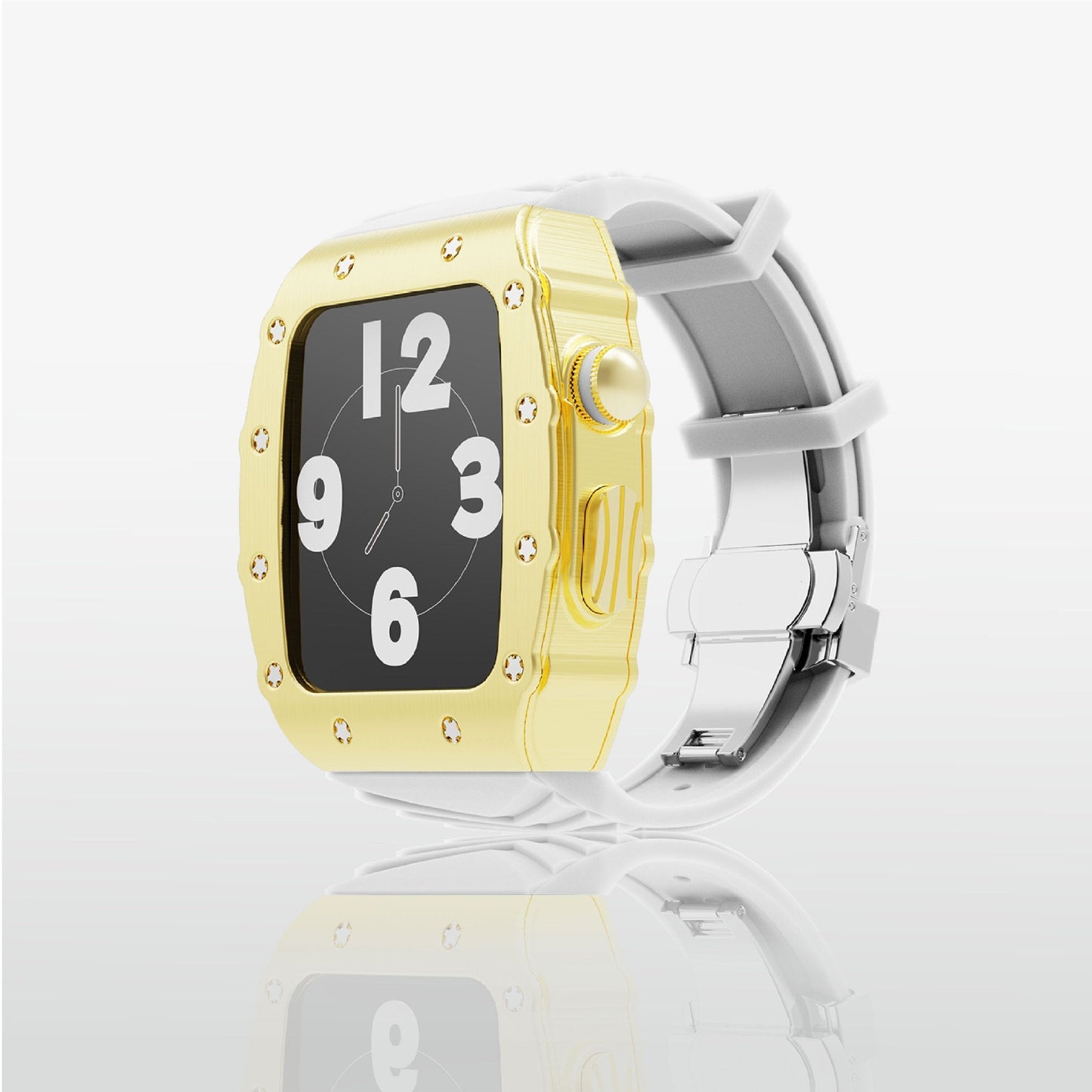 Luxury Metal Case Strap For Apple Watch Series 44/45 mm - mycasety2023 Mycasety