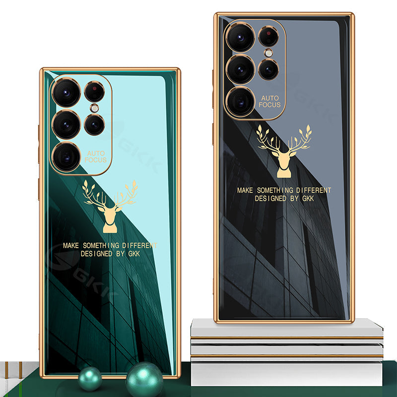 2022 Luxury Deer Pattern Camera All-inclusive Electroplating Process Soft Case For Samsung Galaxy S22 Ultra Plus - {{ shop_name}} varyfun