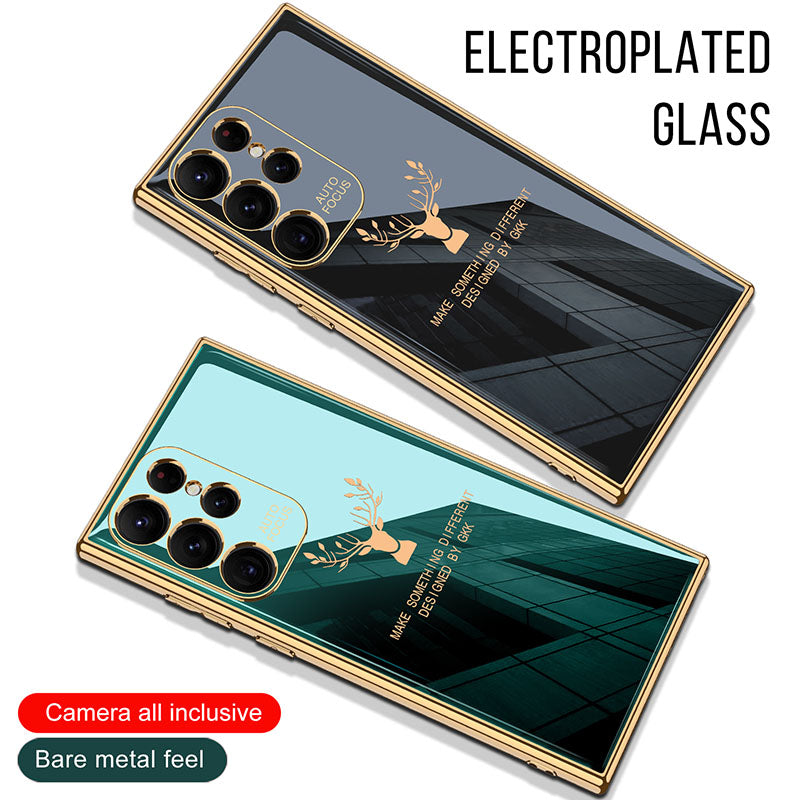 2022 Luxury Deer Pattern Camera All-inclusive Electroplating Process Soft Case For Samsung Galaxy S22 Ultra Plus - {{ shop_name}} varyfun