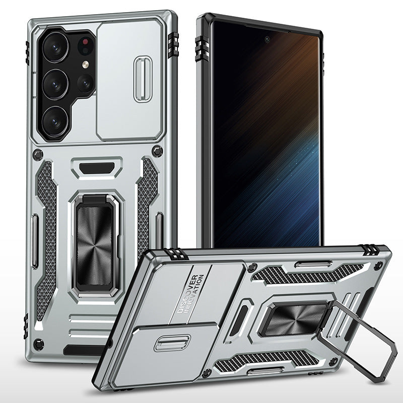 Armor Anti-fall Invisible Bracket Lens Protective Phone Case For Samsung Galaxy S23 S22 Ultra Plus