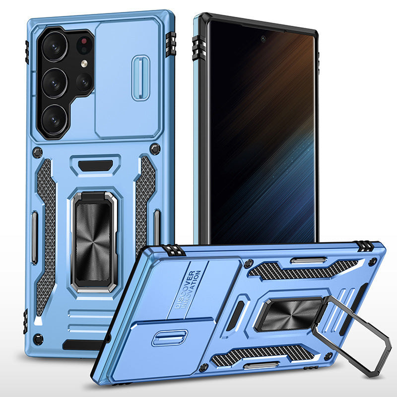 Armor Anti-fall Invisible Bracket Lens Protective Phone Case For Samsung Galaxy S23 S22 Ultra Plus