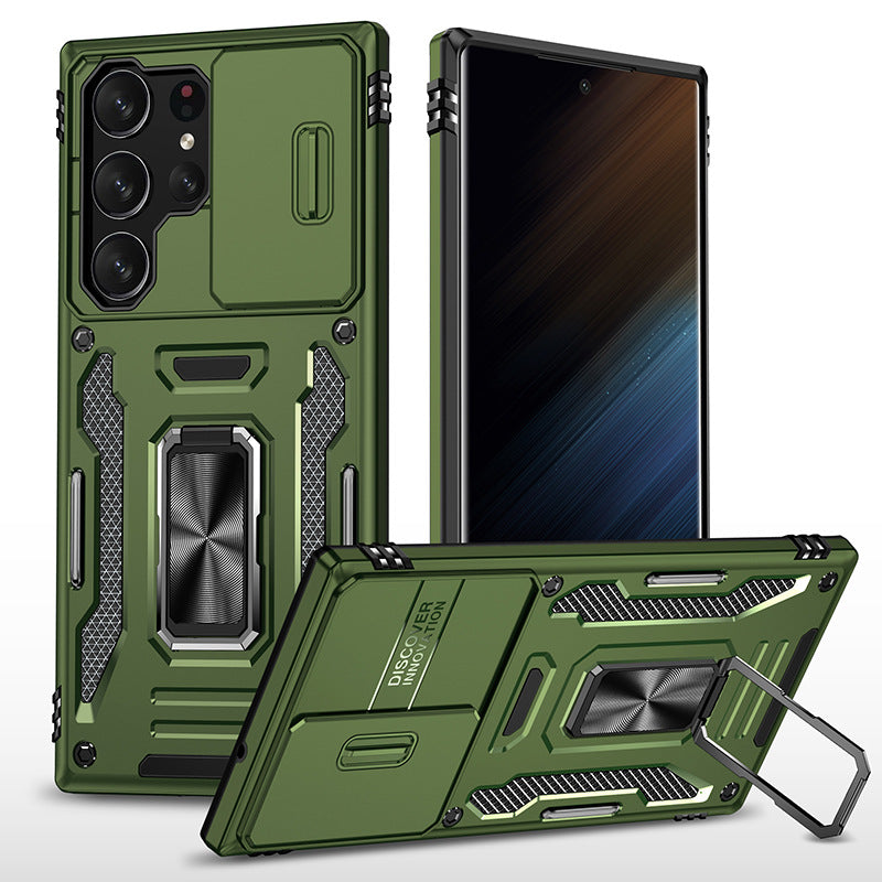 Armor Anti-fall Invisible Bracket Lens Protective Phone Case For Samsung Galaxy S23 S22 Ultra Plus