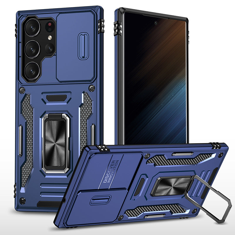 Armor Anti-fall Invisible Bracket Lens Protective Phone Case For Samsung Galaxy S23 S22 Ultra Plus