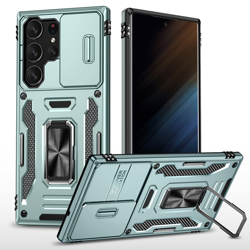 Armor Anti-fall Invisible Bracket Lens Protective Phone Case For Samsung Galaxy S23 S22 Ultra Plus