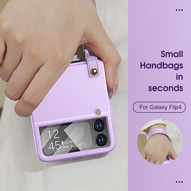 Exquisite Handbags Fashion Style Cover For Samsung Galaxy Z Flip3 Flip4 5G With Back Screen Protector - {{ shop_name}} EasyOutdoor