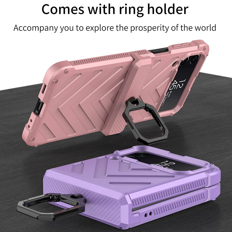 Magnetic Armor Ring Holder Case For Samsung Galaxy Z Flip3 5G - {{ shop_name}} Dealggo.com