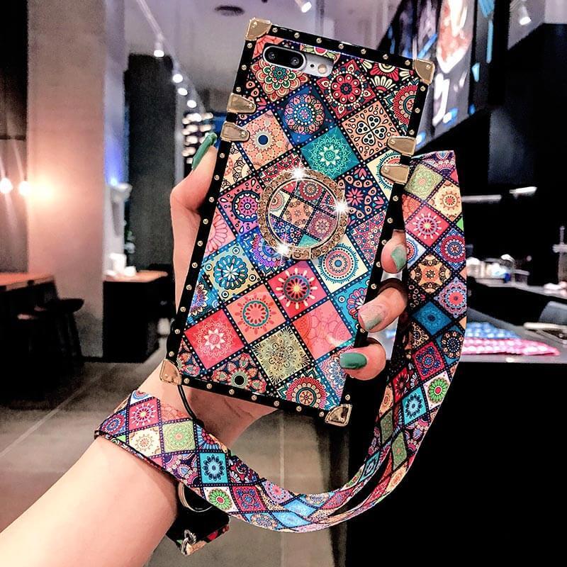 High Quality Bohemian Lanyard Ring Phone Case For Samsung - {{ shop_name}} varyfun
