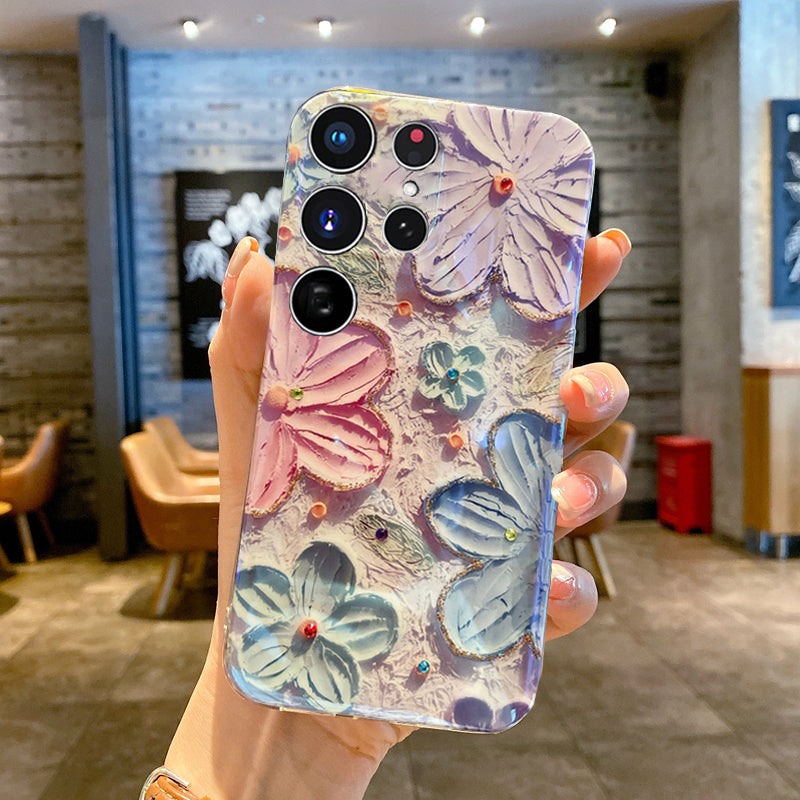 Ins Hot Oil Painting Flower Samsung/iPhone Case - {{ shop_name}} varyfun