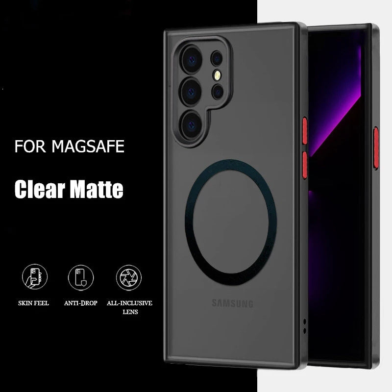 Hot Trendy Shatter Resistant Magnetic Coil Samsung Case Support Magsafe