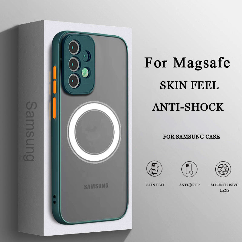 Hot Trendy Shatter Resistant Magnetic Coil Samsung Case Support Magsafe