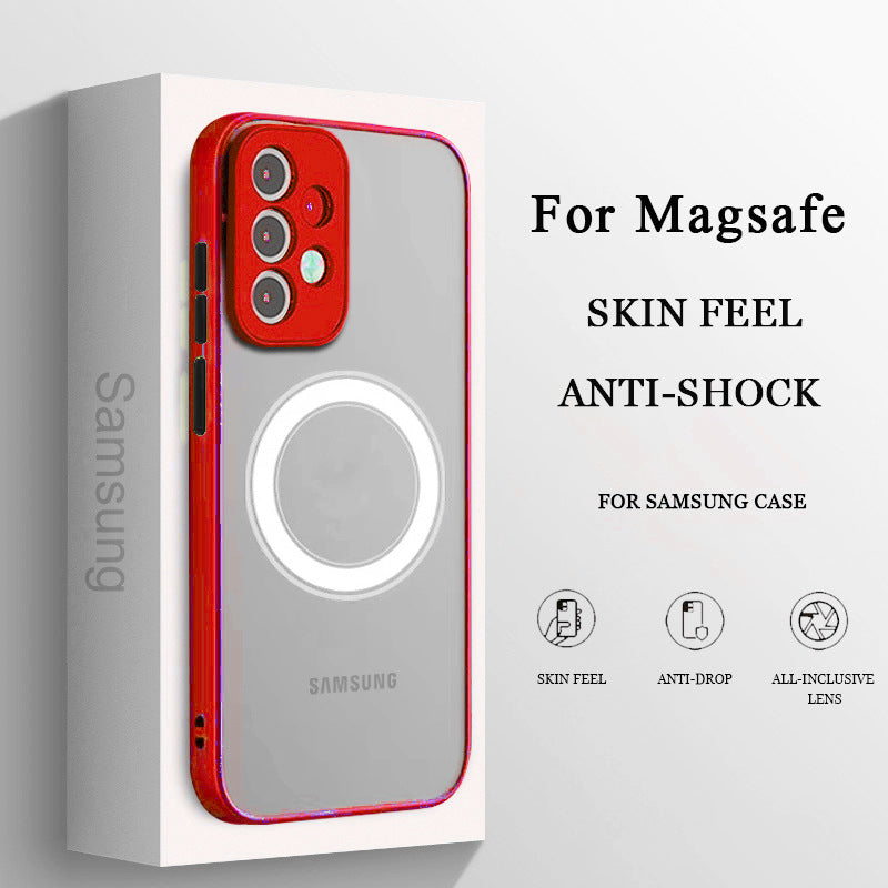 Hot Trendy Shatter Resistant Magnetic Coil Samsung Case Support Magsafe