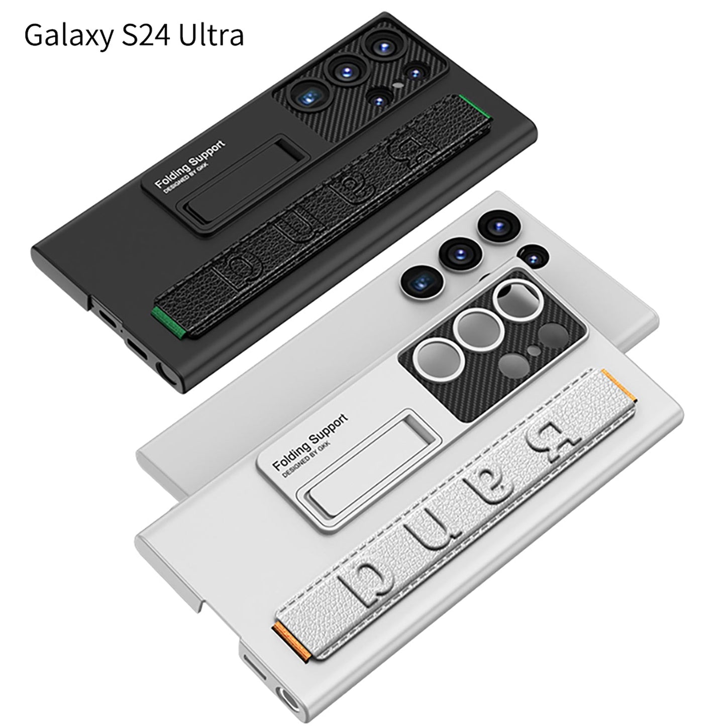 Luxury Wristband Holder Invisible Bracket Phone Case For Samsung Galaxy S24 S23 S22 Ultra Plus