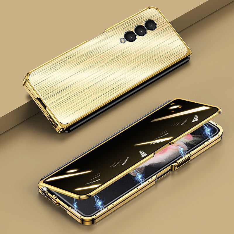 Samsung Galaxy Z Fold 3 Magnetic Brushed Metal Anti-fall Protective Cover - {{ shop_name}} Varyfun