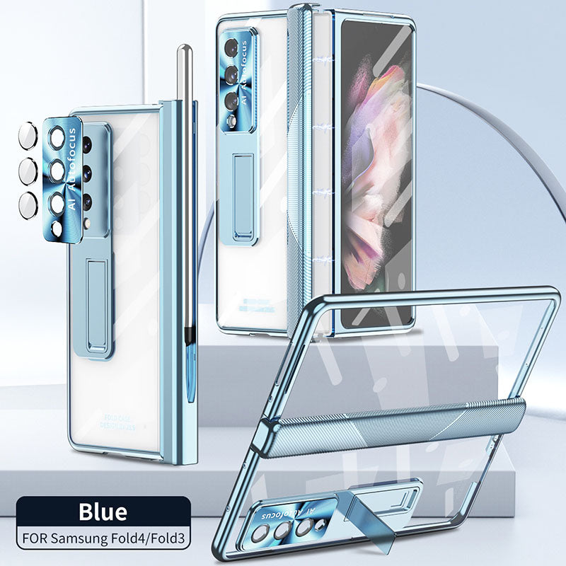 Luxury Magnetic Hinge Transparent Case For Samsung Galaxy Z Fold4 Fold3 5G - varyfun.com
